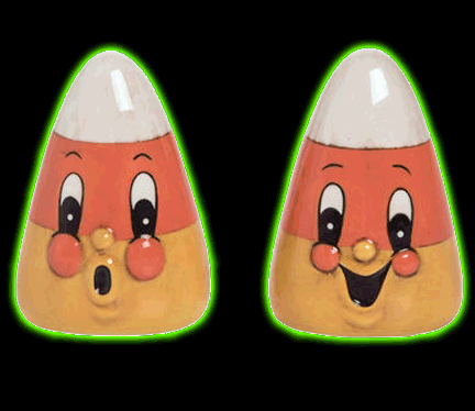 CANDY CORN SALT & PEPPER SHAKER SET