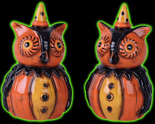 VINTAGE OWL SALT & PEPPER SET BY JOHANNA PARKER