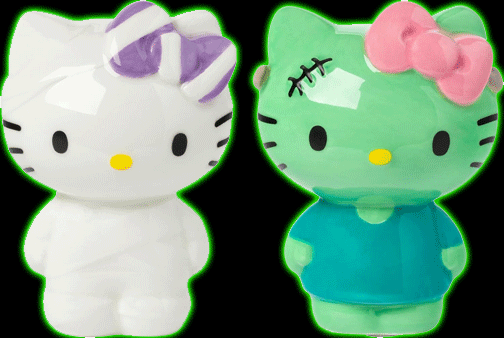 Hello Kitty Frankenkitty Poses Ceramic Salt and Pepper Shakers