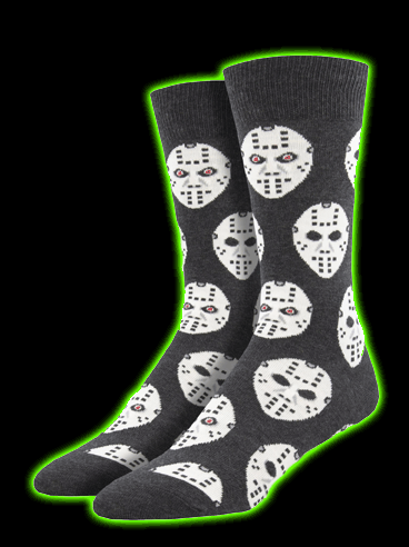 Mens Face Off Hockey Mask Socks