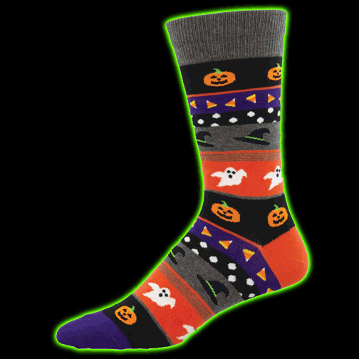 Mens Halloween Icons Gray Heather Socks