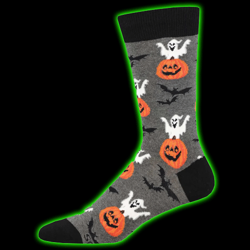 SPOOKY JACK O LANTERNS MENS SOCKS