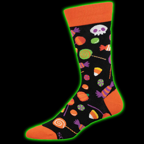 HALLOWEEN CANDY MENS SOCKS