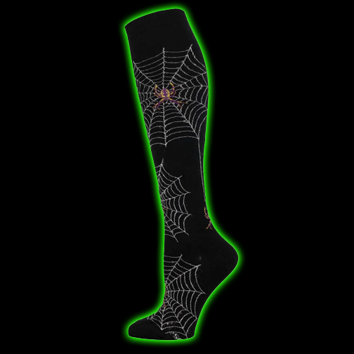 SPIDER WEBS WOMENS KNEE HIGH SOCKS