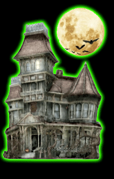 3D Haunted House Sticker