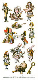 Alice in Wonderland Stickers