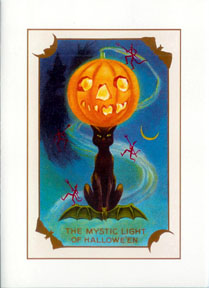 Mystic Light vintage style Halloween card - HW-81