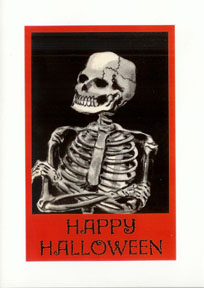 Halloween Skeleton vintage style Halloween card - HW-75