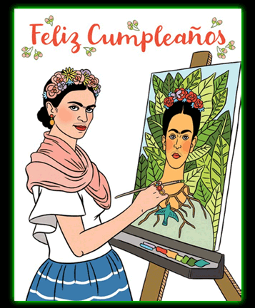 Frida Feliz Cumpleaos Birthday Card