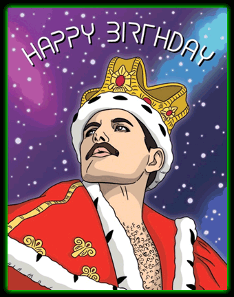 Freddie Mercury Happy Birthday Card