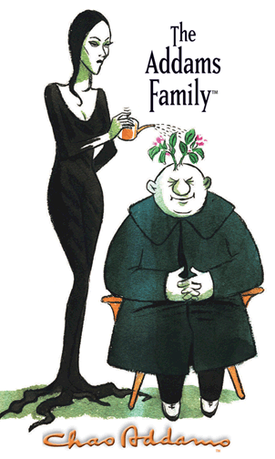 Charles Addams: Morticia and Uncle Fester 3 x 5