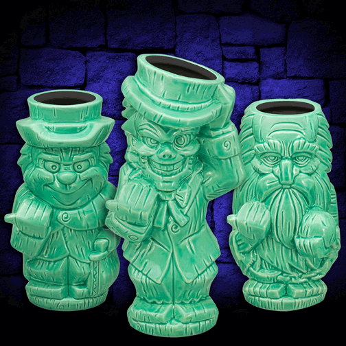 The Haunted Mansion Hitchhiking Ghosts Tiki Mug Set