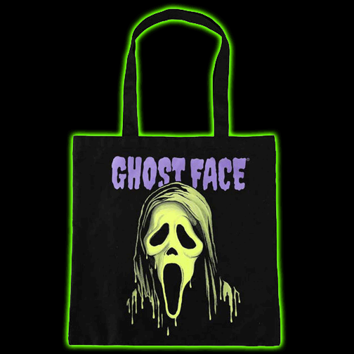 Scream Ghost Face Green Drip Tote Bag