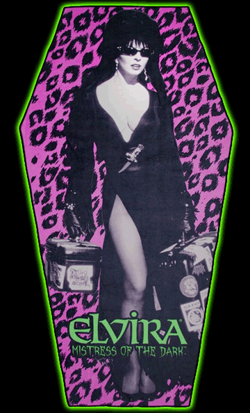 Elvira Purple Leopard Coffin Beach Towel