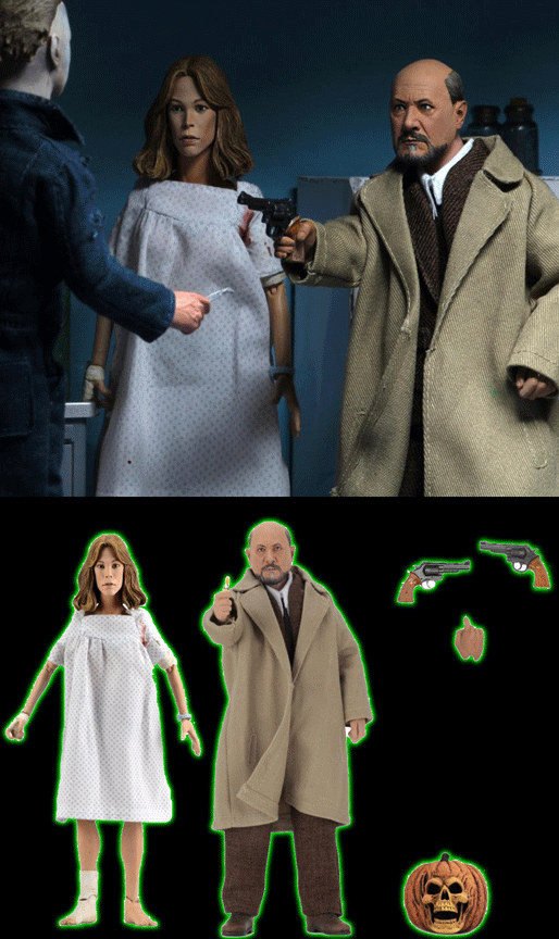 Halloween 2 1981 ClothedDoctor Loomis and Laurie Strode 2 Pack figures