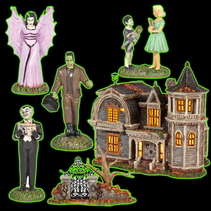 The Munsters Six Piece Department 56 Halloween Village