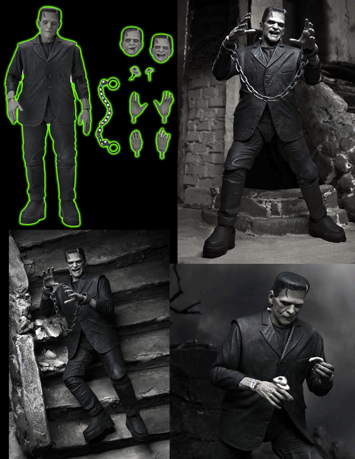 Ultimate Frankenstein's Monster 7 Figure (Black & White)