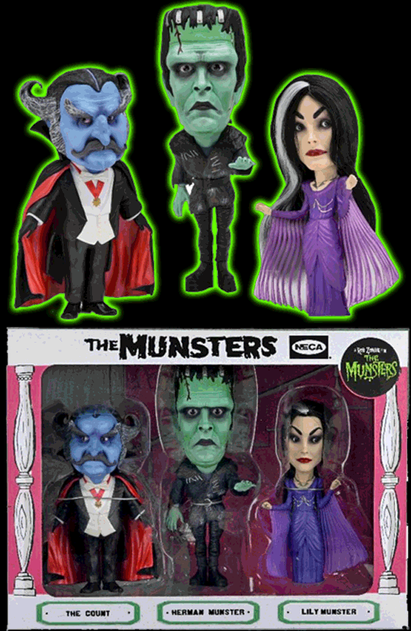 Rob Zombies The Munsters ﻿Little Big Head Stylized Figures 3-Pack