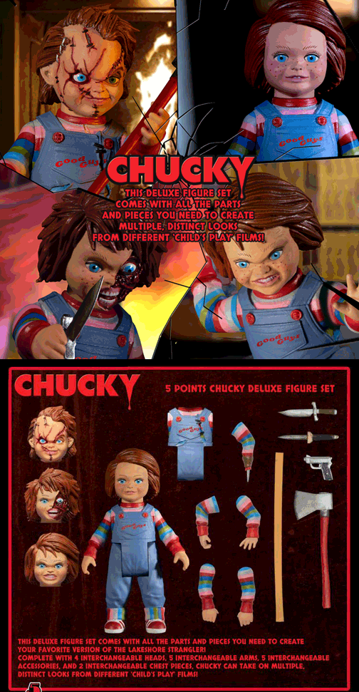 Child's Play 5 Points Chucky Deluxe Figure Set