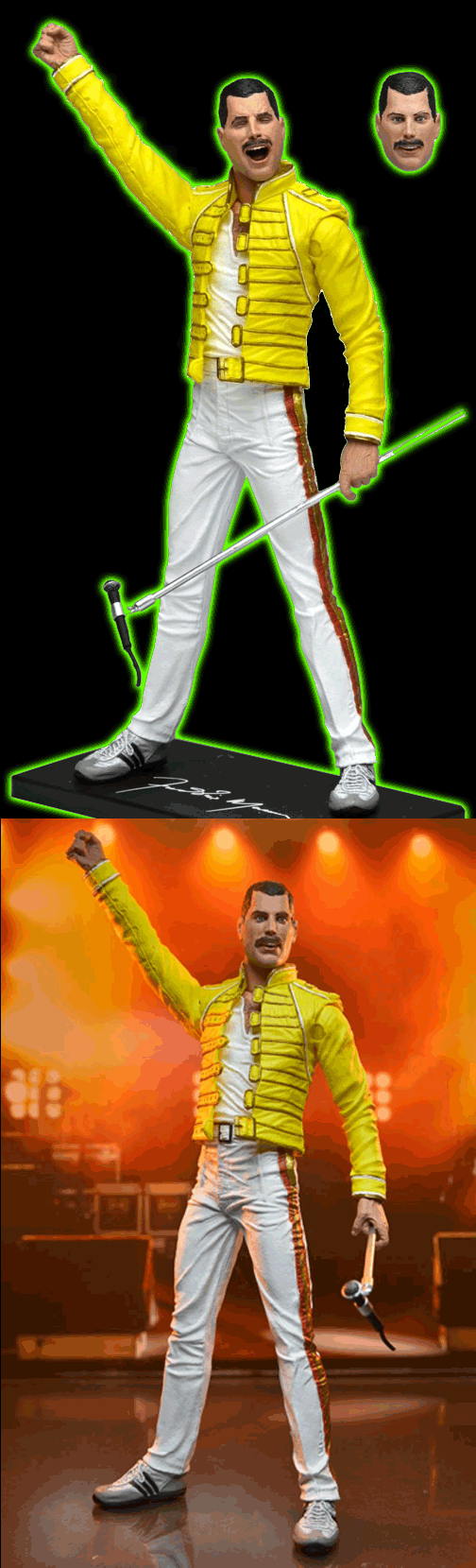 Freddie Mercury 7 inch Scale Action Figure- Freddie Mercury (Yellow Jacket)