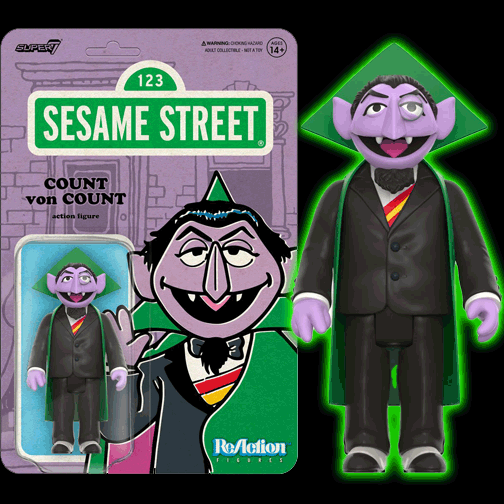 Sesame Street Count von Count 3 3/4-Inch ReAction Figure