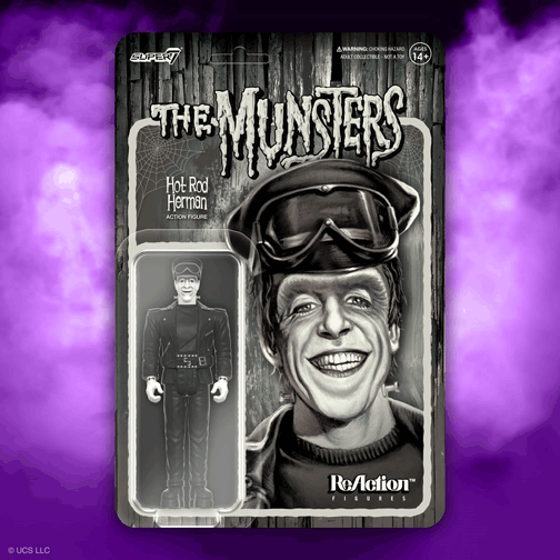 Munsters Herman (Hot Rod, Grayscale) ReAction Figure