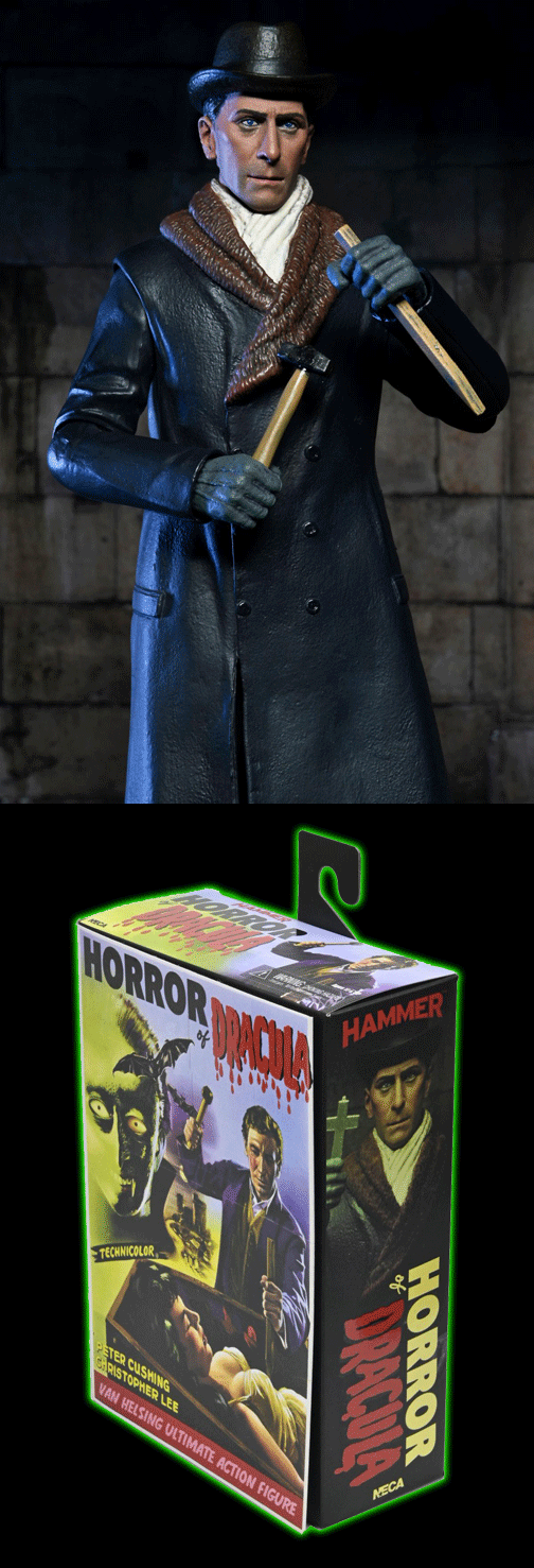 Hammer Films: Horror of Dracula (1958) Peter Cushing Van Helsing- 7in. Scale Action Figure