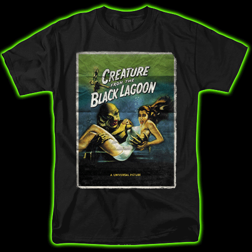 CREATURE FROM THE BLACK LAGOON MOVIE POSTER T-SHIRT
