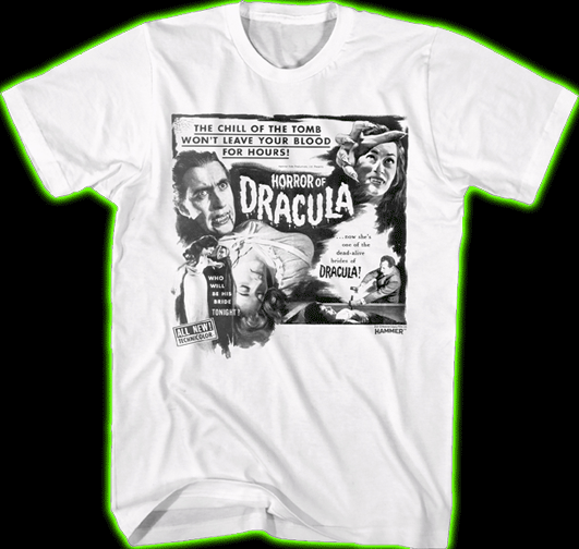 Horror of Dracula Hammer Films T-Shirt (White)