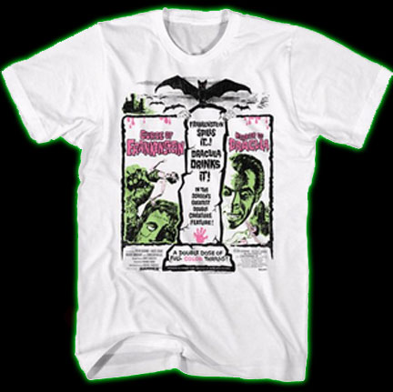 Hammer Horror Dracula and Frankenstein Double Feature T-Shirt