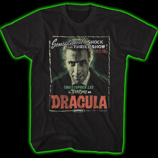 HAMMER HORROR CHRISTOPHER LEE AS DRACULA T-SHIRT