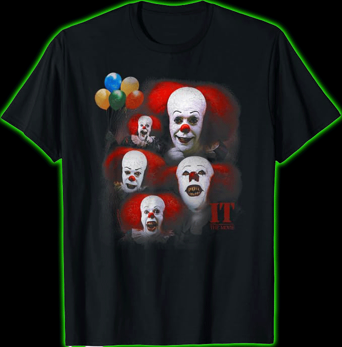 IT: TV Mini Series Many Faces of Pennywise T-Shirt