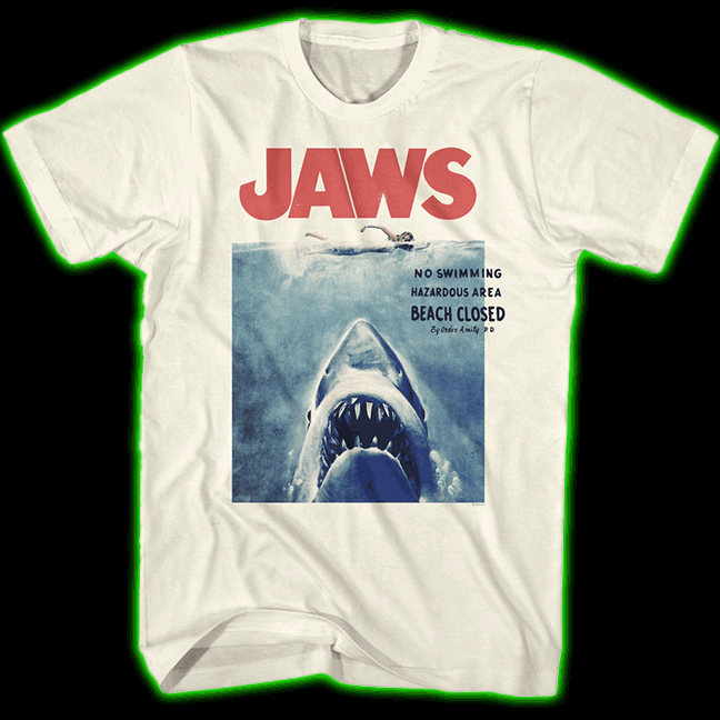 JAWS No Swimming white T-shirt
