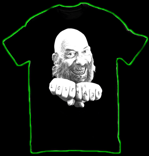 Rob Zombie's Exclusive Captain Spaulding Love Hate T-Shirt