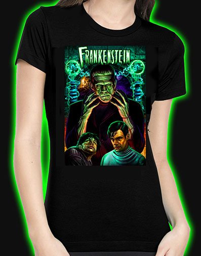 Dr. Frankenstein Women's Black T-Shirt