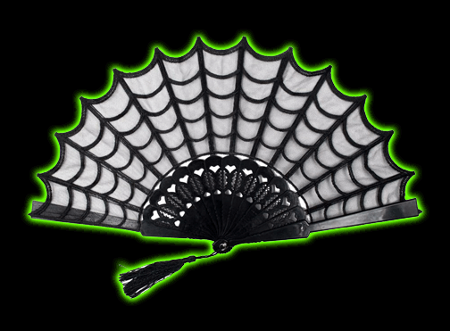 Spiderweb Lace Hand Fan