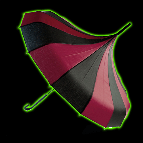 PAGODA UMBRELLA BLACK/BURGUNDY