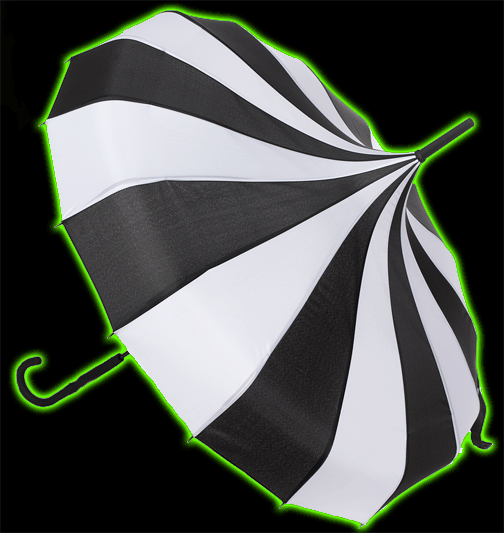 PAGODA UMBRELLA BLACK/WHITE