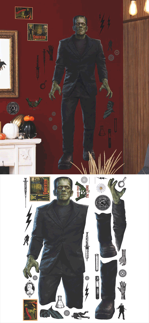 Universal Monsters Frankenstein Giant Peel and Stick Wall Decals