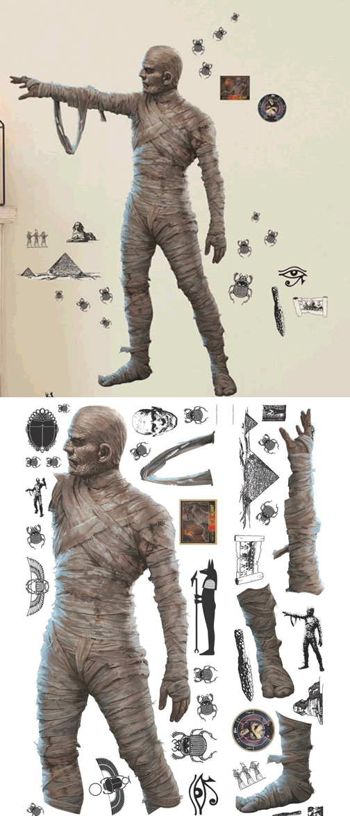 Unviersal Monsters The Mummy Giant Peel and Stick Wall Decals
