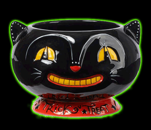 Johanna Parker Carnival Cottage Cat Candy Bowl