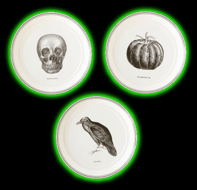 Ephemera Halloween Plate Set