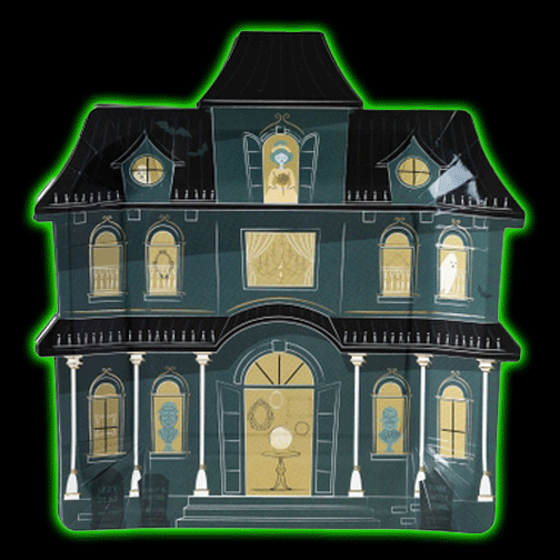 Haunted Village Mansion Shaped Paper Plates