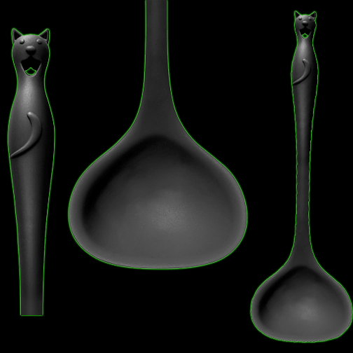 GOTHIC CATS KITCHEN LADLE