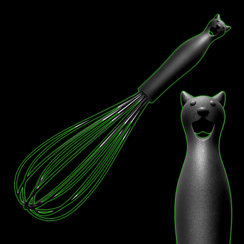 GOTHIC CATS KITCHEN WHISK