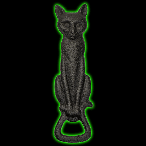 BLACK CAT BOTTLE OPENER