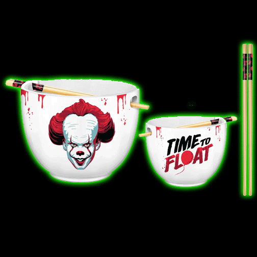 IT- Pennywise Time To Float Ramen Bowl with Chopsticks