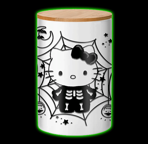 Hello Kitty Skeleton Ceramic Cookie Jar