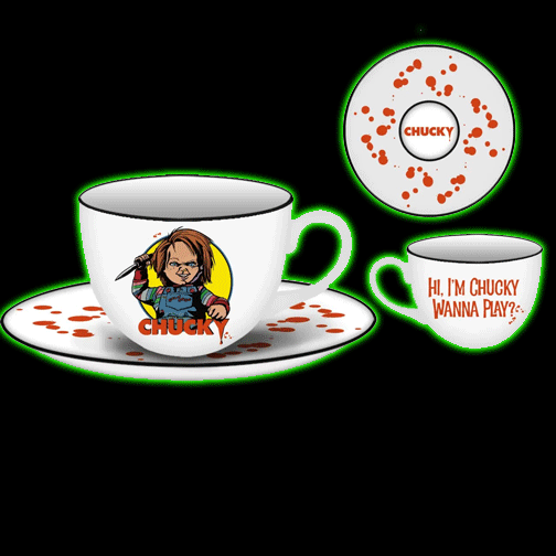 Chucky Hi Wanna Play China Teacup and Saucer