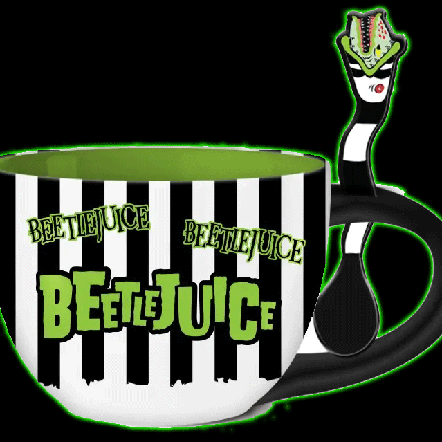 Beetlejuice 24oz Ceramic Soup Mug with Spoon